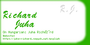 richard juha business card